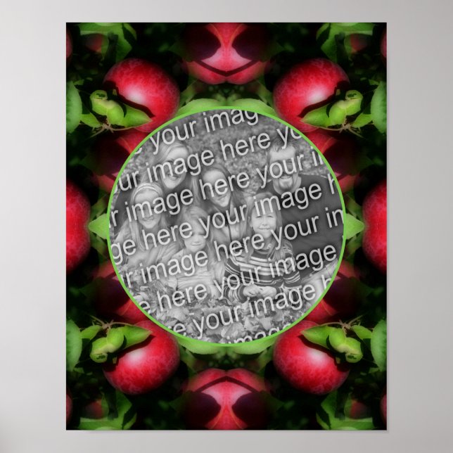Poster McIntosh Apple Nature Frame Crie sua própria foto (Frente)