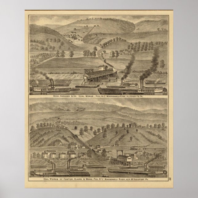 Póster McKeesport Alegheny County, Pensilvânia (Frente)