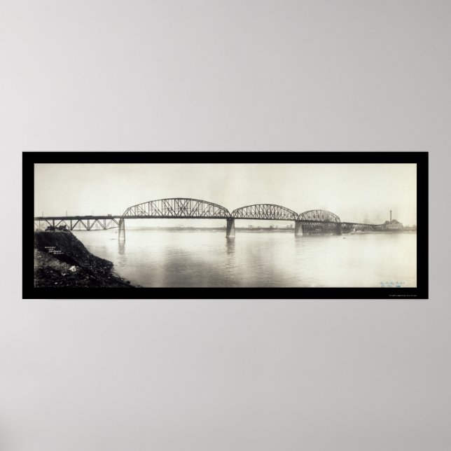 Póster McKinley Bridge MO Foto 1910 (Frente)