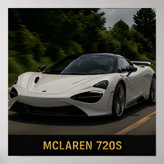 Poster McLaren 720S Supercarro Moderno Contemporâneo Brit