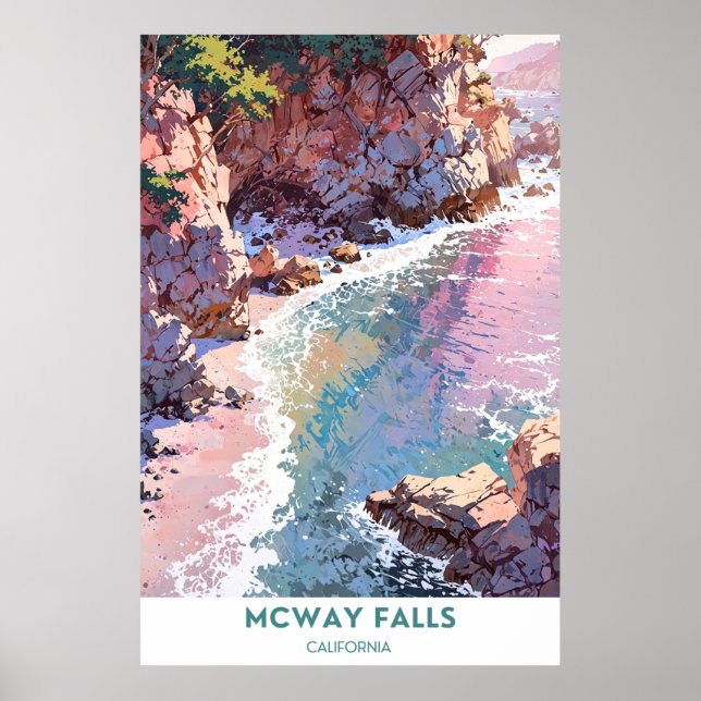 Poster McWay Falls, Califórnia (Frente)