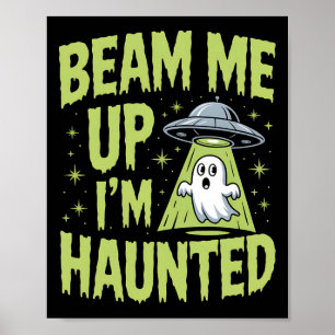 Poster Me beija, sou assombrado - Alienígena engraçada, H