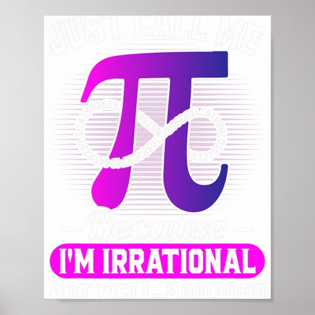 Poster Me Chame De Pi Math Lover Pie Day (Frente)