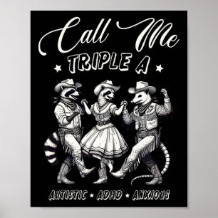 Poster Me Chame De Triplo Autista E Ansioso Cowboy Racc