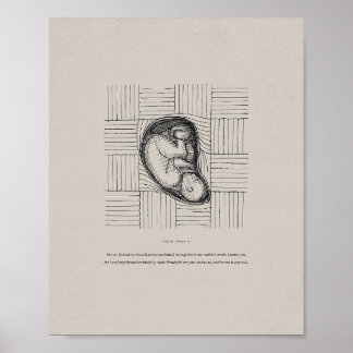 Poster Me Teceram no Seio de Minha Mãe - Salmo 139