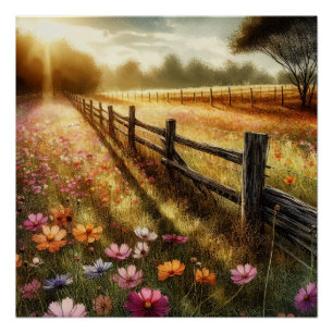 Póster Meadow Floral Sunrise