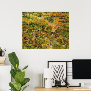 Poster Meadow no Hospital Paul Santo por Vincent van Gogh