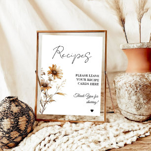 Poster Meadow Wildflower Deixe seu Chá de panela de recei