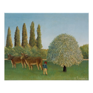 Póster Meadowland (The Pasture), Henri Rousseau,  1910