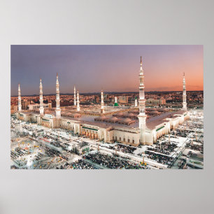 Poster Meca Al-Masjid an-Nabawi no valor da oração do Mag