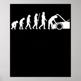 Poster Mecânica Evolution Carro Automecânico Trabalho Lov