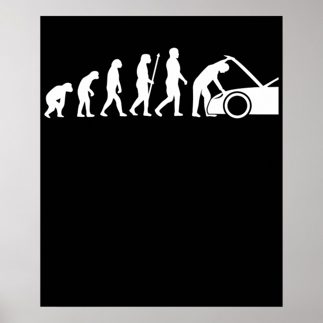 Poster Mecânica Evolution Carro Automecânico Trabalho Lov (Frente)