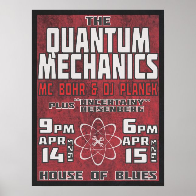 Poster Mecânica Quântica na Casa de Blues (Frente)
