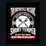 Poster Mecânico de motocicleta<br><div class="desc">Presente Mecânico De Motocicleta. Presente perfeito para seu pai,  mãe,  pai,  homens,  mulheres,  amigos e familiares no Dia de Ação de Graças,  Dia de Natal,  Dia de as mães,  Dia de os pais,  4 de julho de 1776 Dia Independente,  Dia dos Veteranos,  Dia do Halloween,  Dia do Patrick</div>