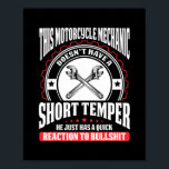Poster Mecânico de motocicleta<br><div class="desc">Presente Mecânico De Motocicleta. Presente perfeito para seu pai,  mãe,  pai,  homens,  mulheres,  amigos e familiares no Dia de Ação de Graças,  Dia de Natal,  Dia de as mães,  Dia de os pais,  4 de julho de 1776 Dia Independente,  Dia dos Veteranos,  Dia do Halloween,  Dia do Patrick</div>