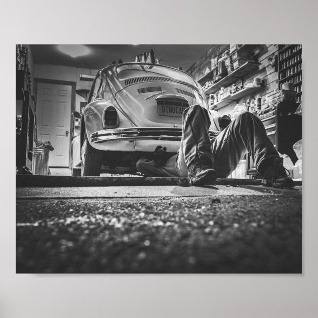 Poster Mecânico de Reparo de Carros (Frente)