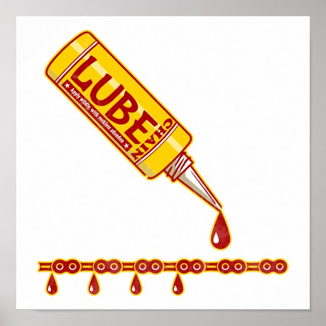 Poster Mecânico do ciclo do lubrificante de corrente de b (Frente)