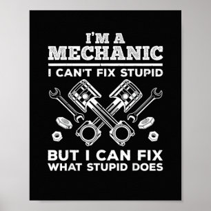 Poster Mecânico Engraçado para Homens Pai Carro Auto Dies