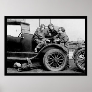 Póster Mecânicos 1927 da menina do segundo grau auto