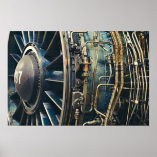 Poster Mecanismo J58 Jet - SR-71 Blackbird, A-12, YF-12