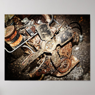 Póster Mecanismo Vintage