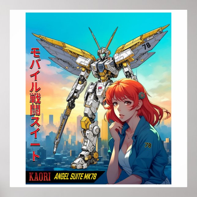 POSTER MECHA WARRIOR - O ANGEL SUITE MK78 DA KAORI (Frente)
