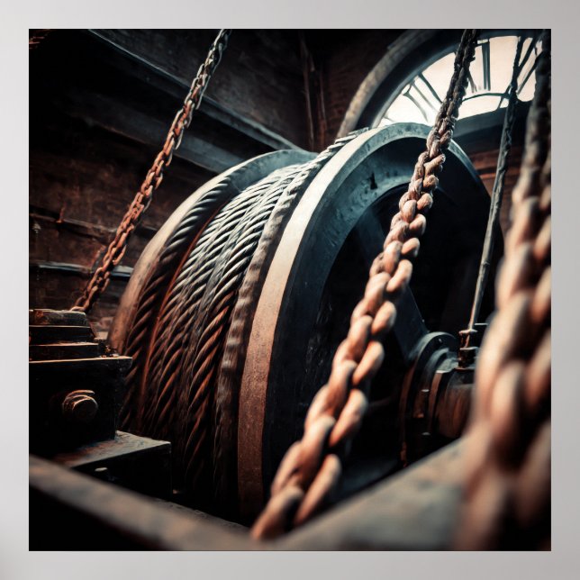 Poster Mechanical Power: Winding Drum and Drive Cable (Frente)