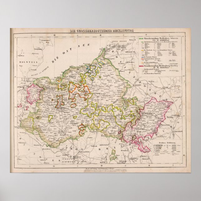 Poster Mecklenburg, Alemanha (Frente)