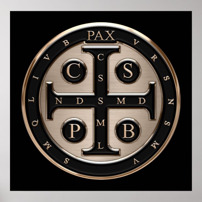 Póster Medalha Benedict (Frente)