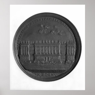 Póster Medalha com design de Bernini para o Louvre