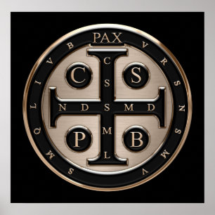 Póster Medalha do St. Benedict