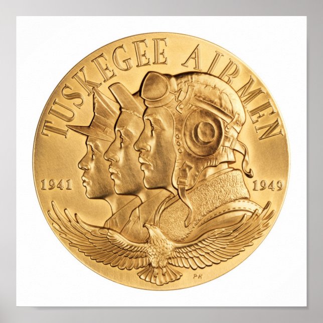 Póster Medalha Dourada do Airmen Tuskegee (Frente)