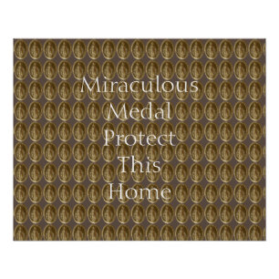 Póster Medalha Miraculosa Protege Esta Casa
