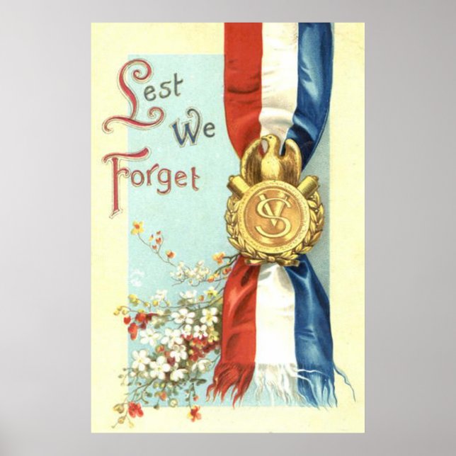 Poster Medalha Para Que Não Esqueçamos Dia das Flores Mem (Frente)