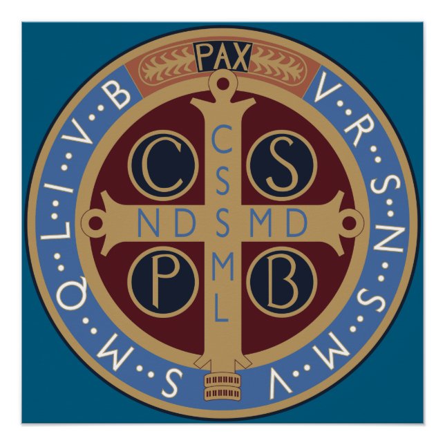 Póster Medalha santo Benedict (Frente)