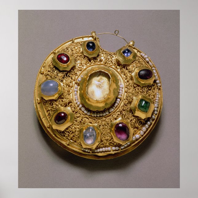 Poster Medalhão de Kolt, conjunto de ouro com pérolas e (Frente)
