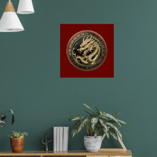 Poster Medalhão de Ouro do Dragão Sagrado Oriental