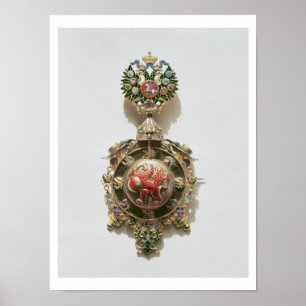 Poster Medalhão esmaltado representando o casaco de braço