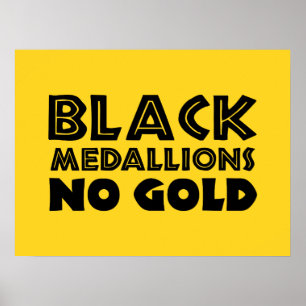 POSTER MEDALHES PRETOS SEM DOURADO
