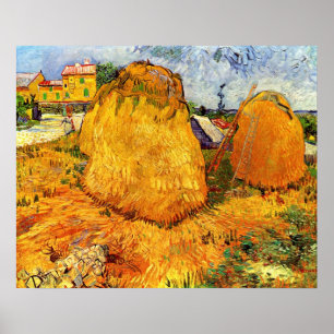 Póster Medas de Feno na Provença por Vincent van Gogh
