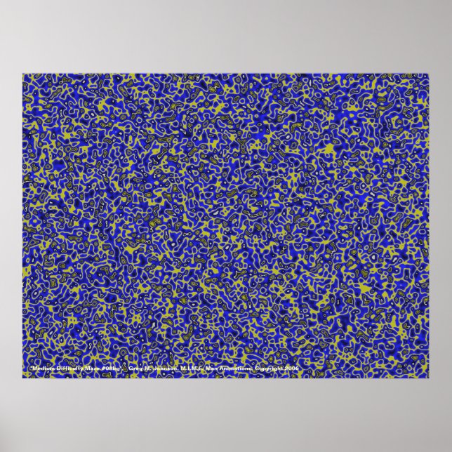 Póster Média Dificuldade Maze #08bg (Frente)