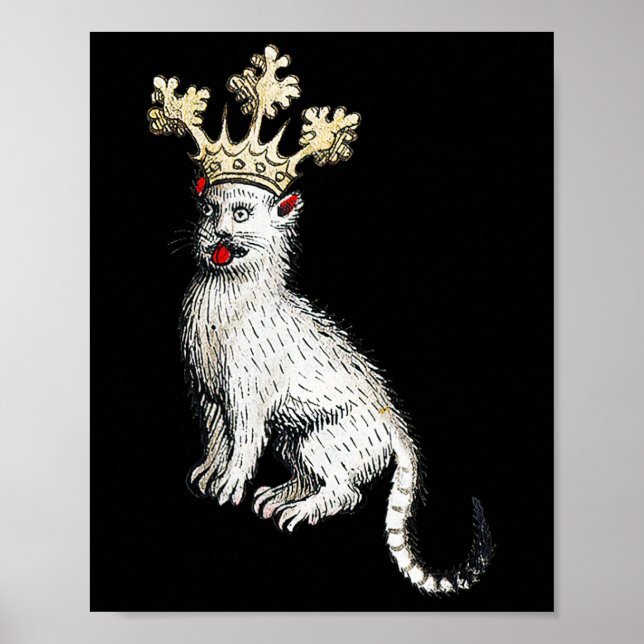 Poster Média Idade Média Medieval do Rei Gato (Frente)
