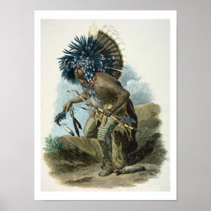 Póster Medicina da tribo Mandan na fantasia de