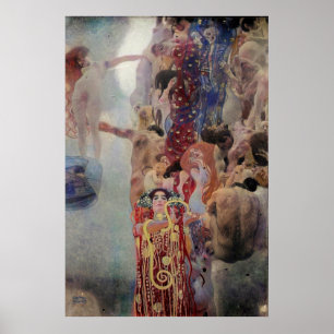 Poster Medicina — Gustav Klimt (Reconstrução de cor AI)