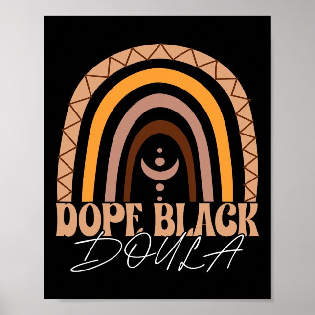 Poster Medicina negra Doula Afro-Americana Parteira Nasci (Frente)