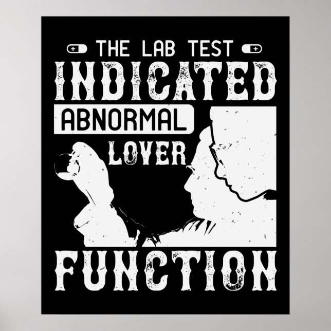 Poster Medicina - Teste Laboratorial Mostra Amante Anorma (Frente)