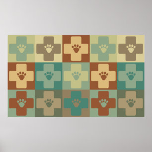 Poster Medicina Veterinária Pop Art