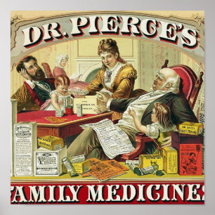 Poster Medicinas de família do Dr. Peirce