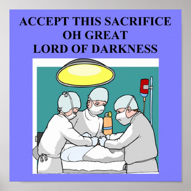 Póster médico-cirurgião satânico (Frente)