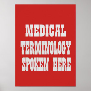 Poster médico da terminologia